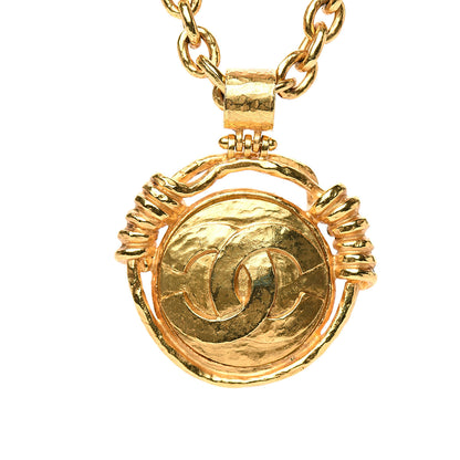 Chanel CC Chain Pendant Long Necklace Gold 3 of 5