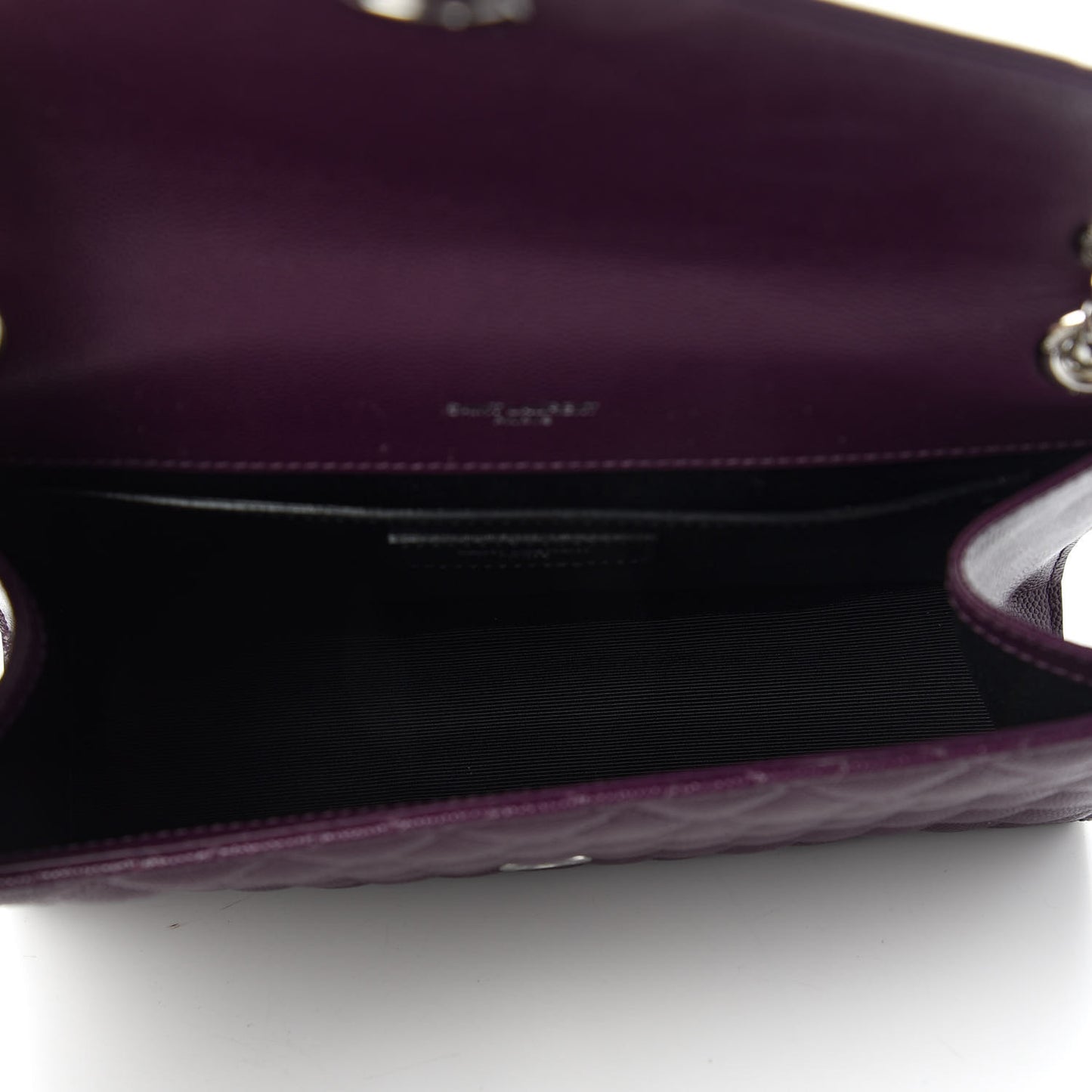 Grain De Poudre Textured Mixed Matelasse Triquilt Medium Monogram Satchel Lilac