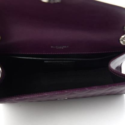 Saint Laurent Grain De Poudre Textured Mixed Matelasse Triquilt Medium Monogram Satchel Lilac 5 of 10