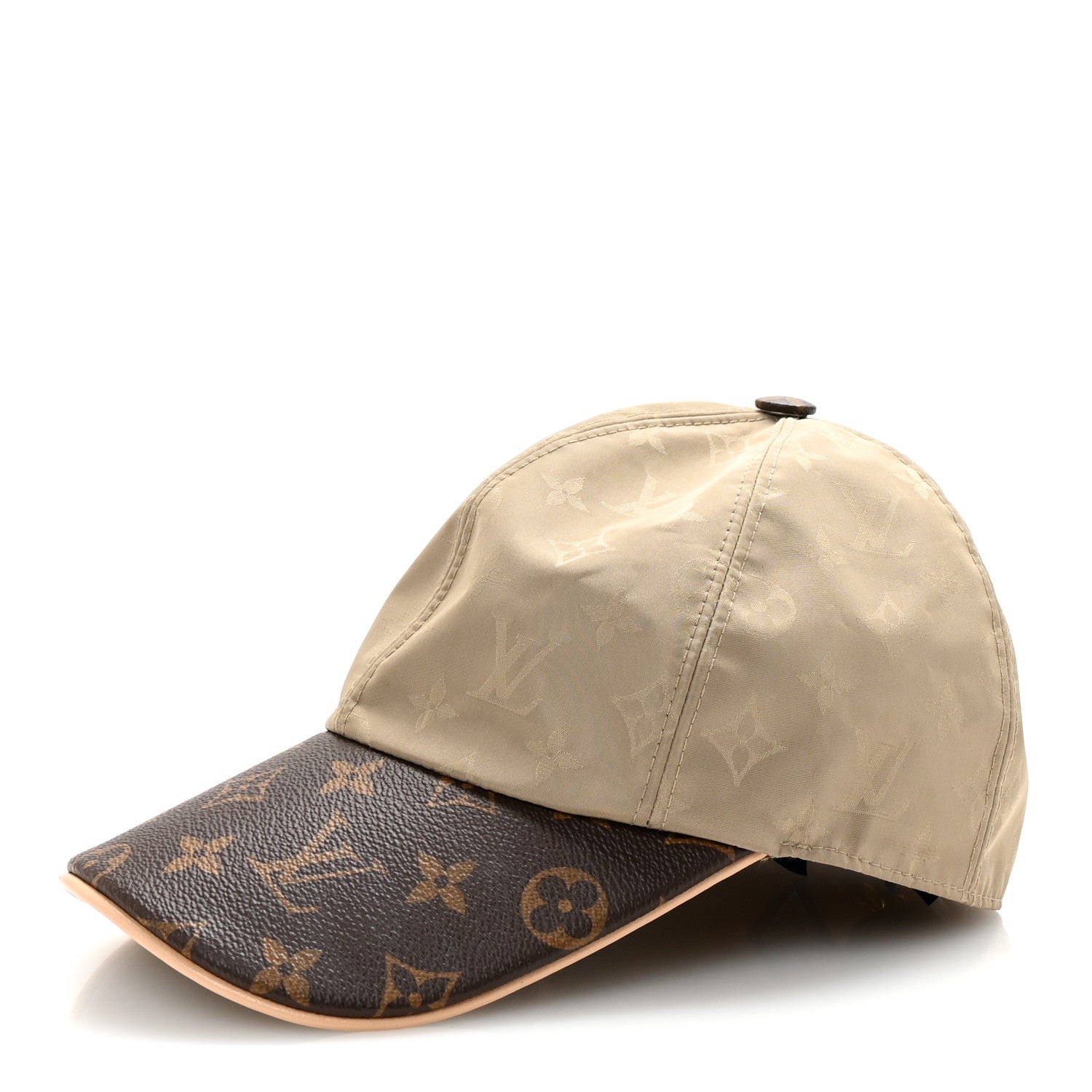 Louis Vuitton Monogram Polyester Silk LV Get Ready Cap M Beige 1 of 8