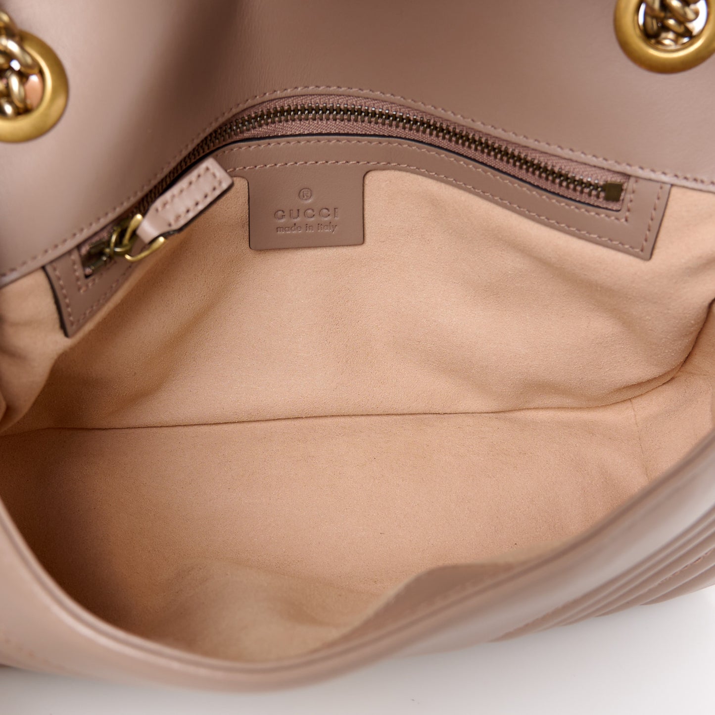 Calfskin Matelasse Small GG Marmont Shoulder Bag Porcelain Rose