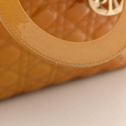 Christian Dior Patent Cannage Large Lady Dior Yellow 12 of 15