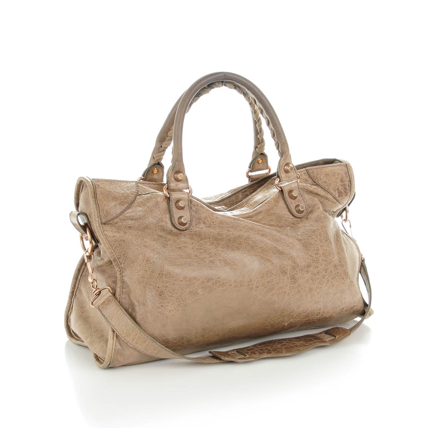 Agneau Giant 12 Rose Gold Hardware City Gris Poivre
