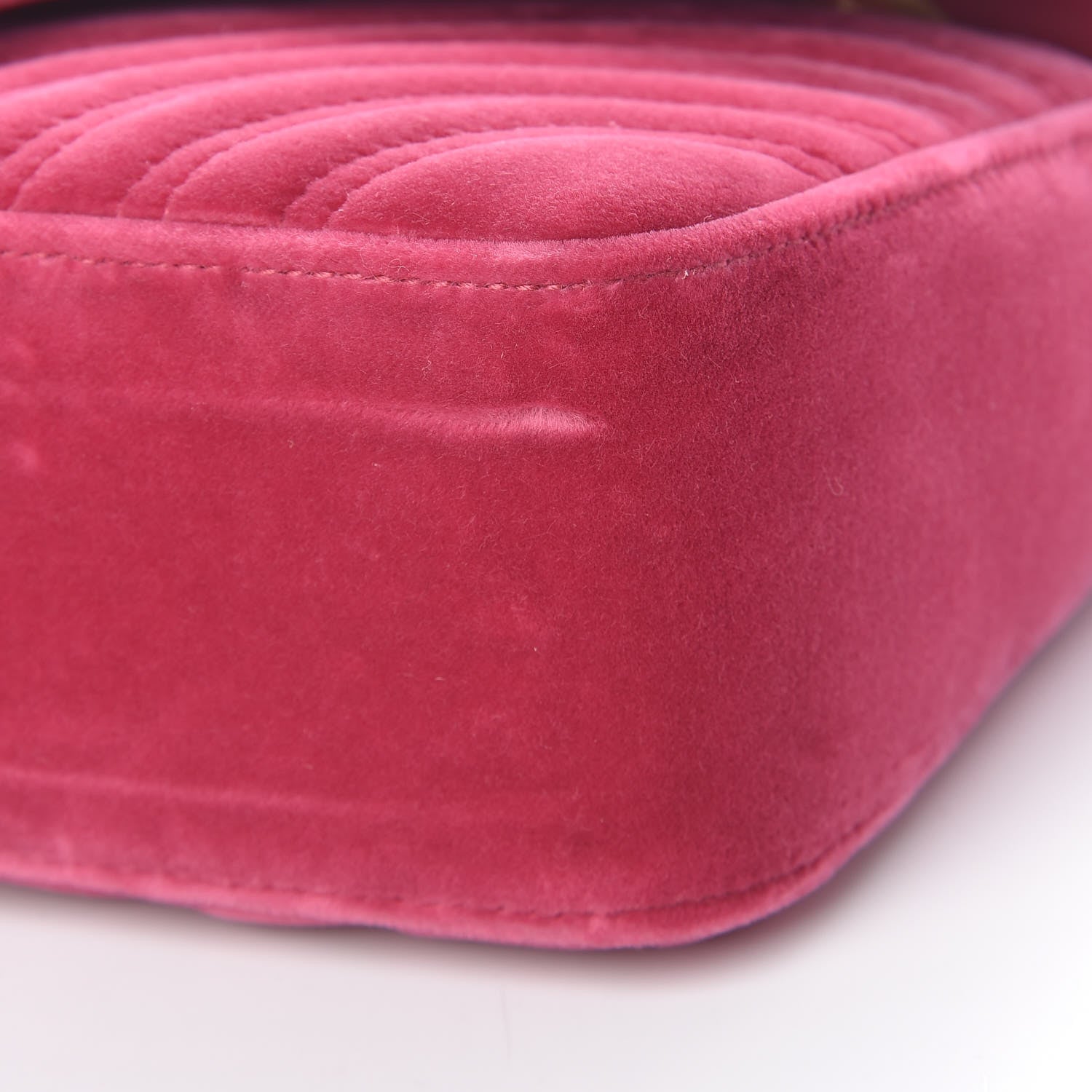 Gucci Velvet Matelasse Small GG Marmont Shoulder Bag Light Raspberry Rose 10 of 10