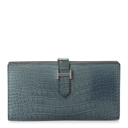 Hermes Matte Alligator Bearn Wallet Colvert 1 of 9