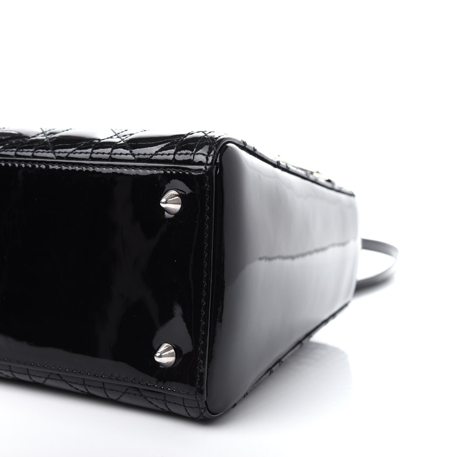 Christian Dior Patent Cannage Medium Lady Dior Black 9 of 10