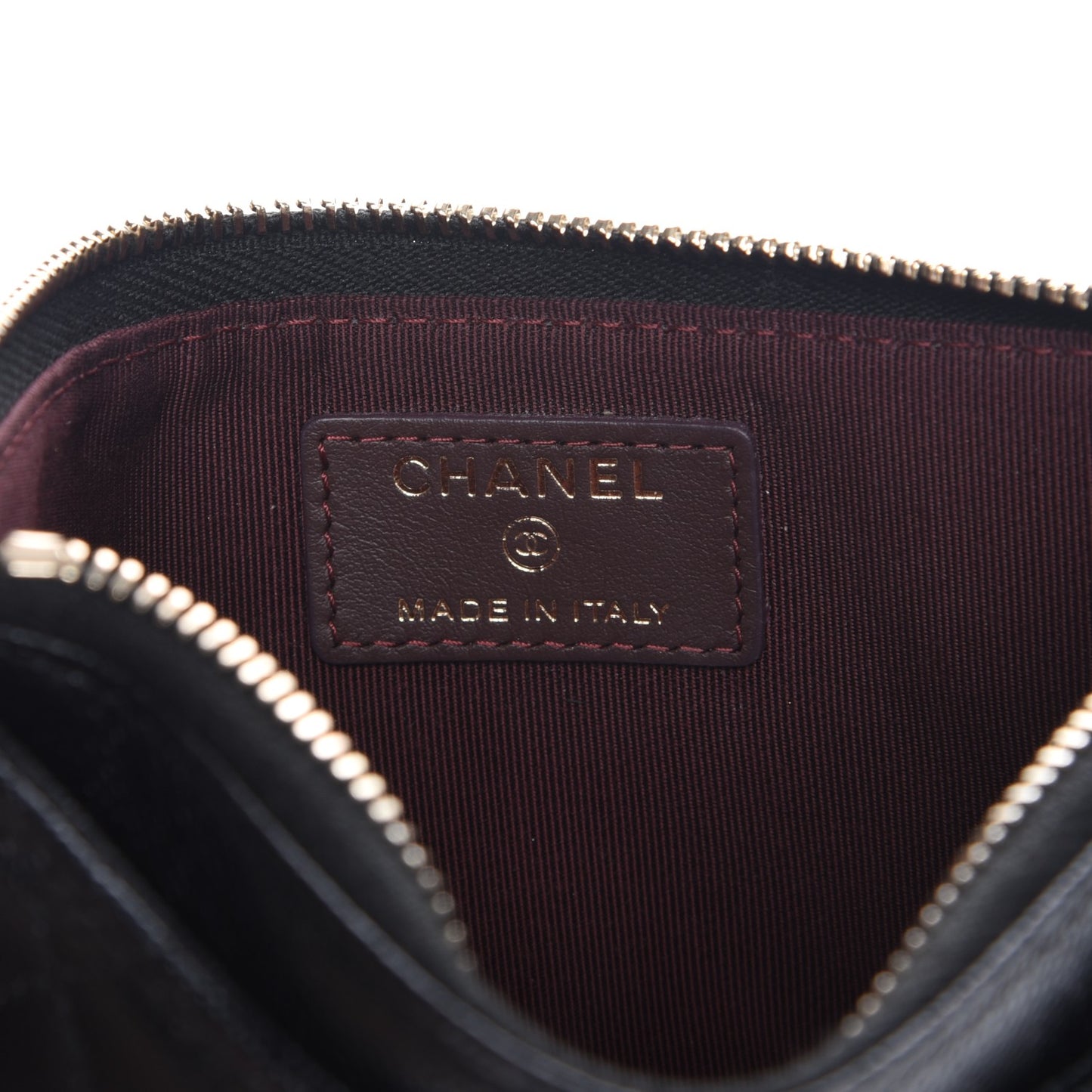 Caviar Quilted Classic Zip Pouch Black