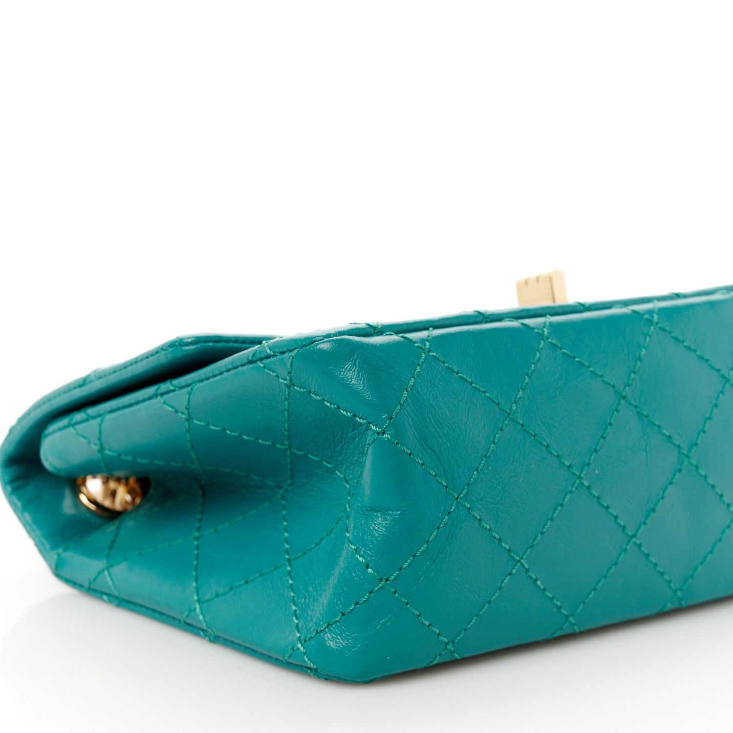 Chanel Aged Calfskin Quilted 2.55 Reissue Mini Flap Green 9 of 10