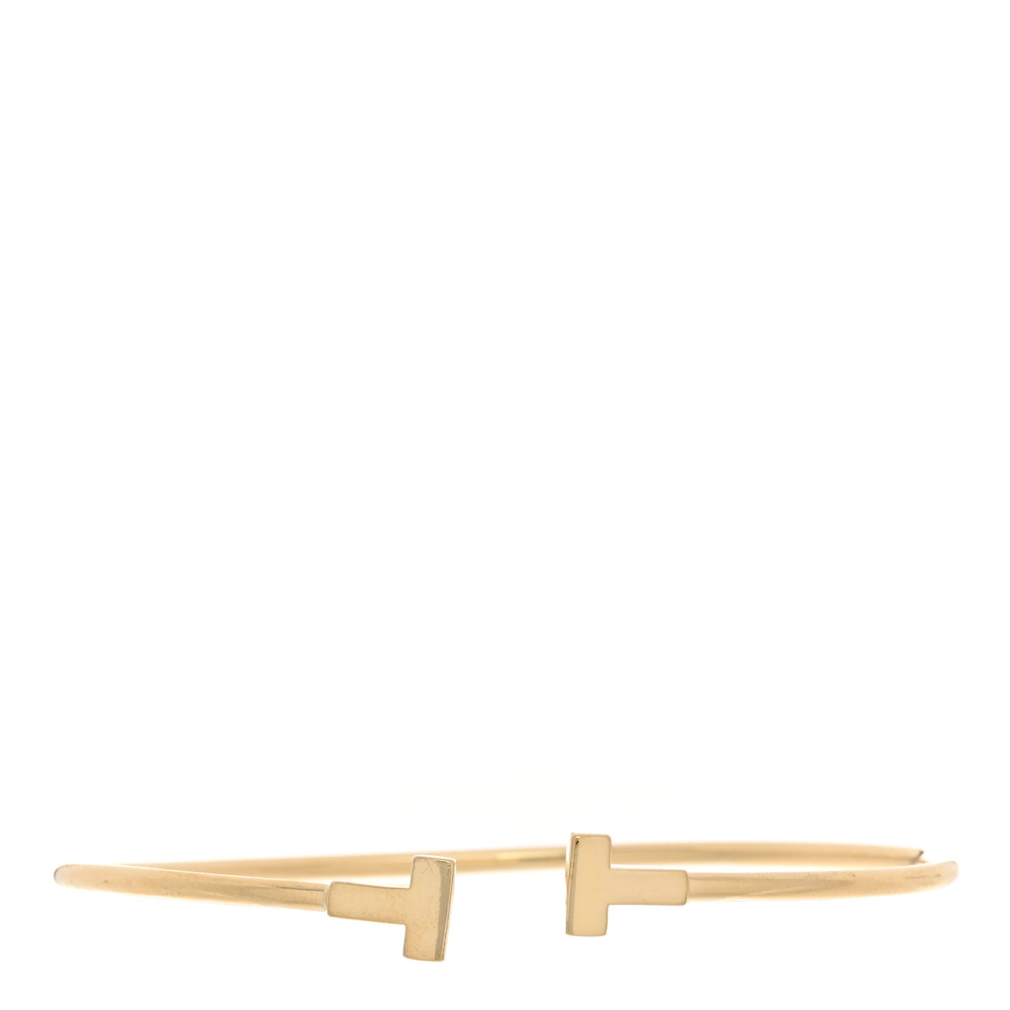 18K Yellow Gold Narrow T Wire Bracelet