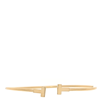 Tiffany 18K Yellow Gold Narrow T Wire Bracelet 1 of 3