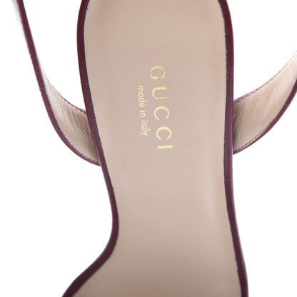 Gucci Malaga Kid Claudie Platform Sandals 35 Burgundy 6 of 8