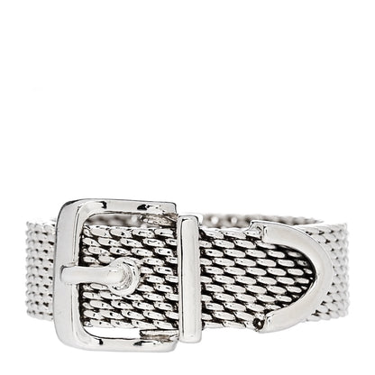 Tiffany Sterling Silver Somerset Mesh Buckle Ring 50 5.5 1 of 4