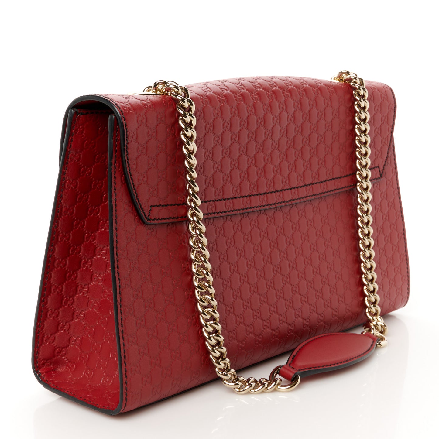 Microguccissima Medium Emily Chain Shoulder Bag Red
