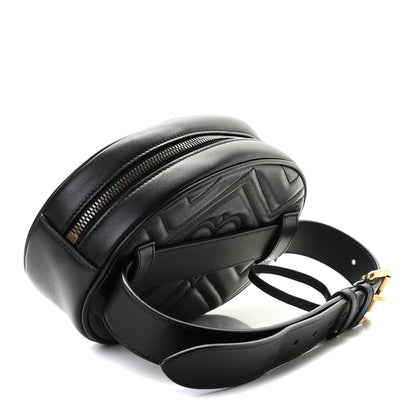 Gucci Calfskin Matelasse GG Marmont Belt Bag 65 26 Black 3 of 9