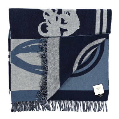 Hermes Cashmere Wool Brides De Gala Plaid Blanket Glacier 2 of 3