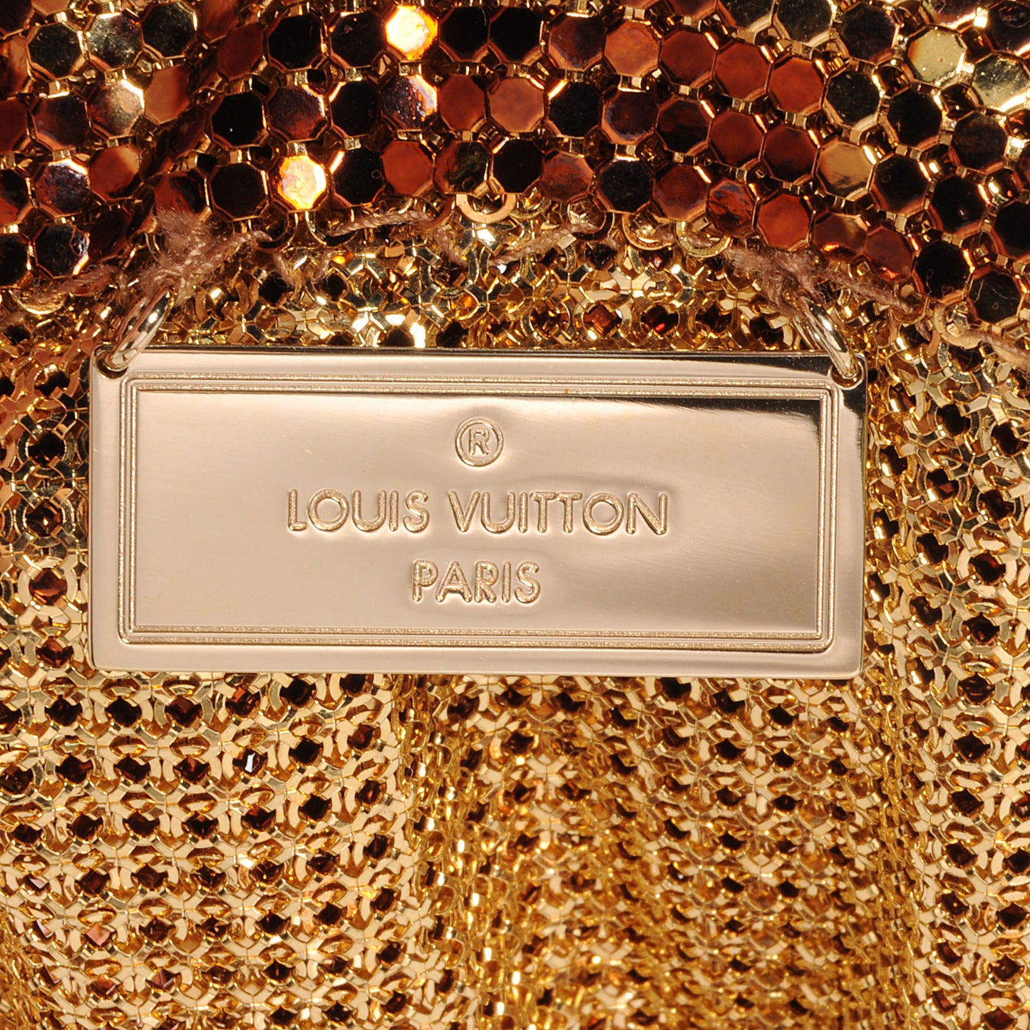 Monogram Mesh Metal Frances Gold