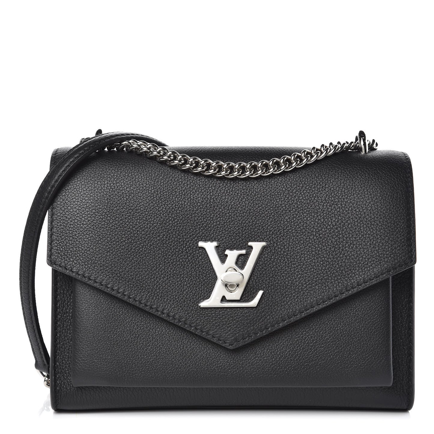 Soft Calfskin My Lockme Chain Bag BB Black