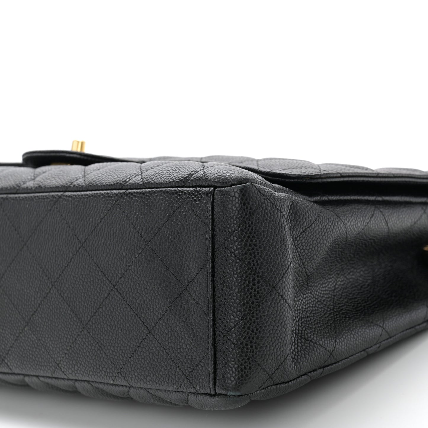 Caviar Quilted Maxi Single Flap Black