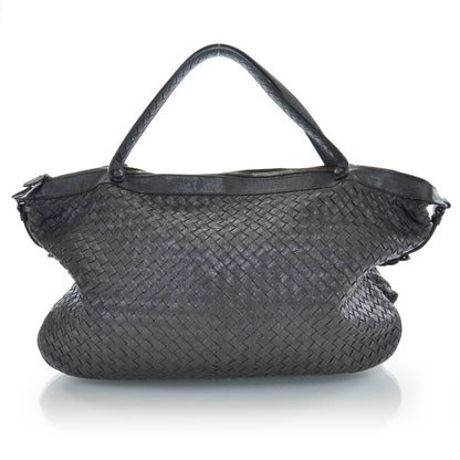 Bottega Veneta Woven Goatskin Matita East West Belly Bag Nero 1 of 7