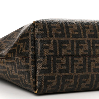 Fendi Zucca Spalmati Medium Roll Tote Tobacco Blue 10 of 18