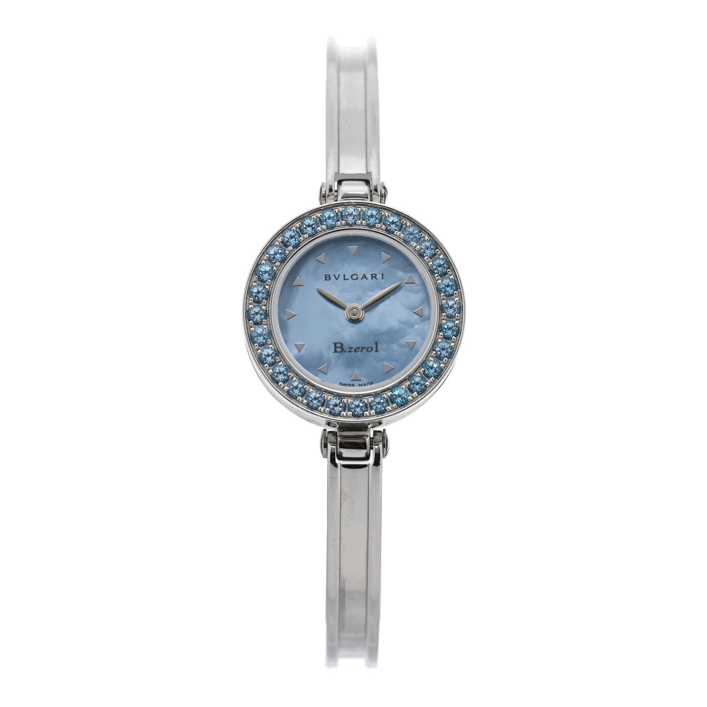 Stainless Steel Blue Topaz Blue Mother of Pearl 22mm B.Zero1 Quartz Watch