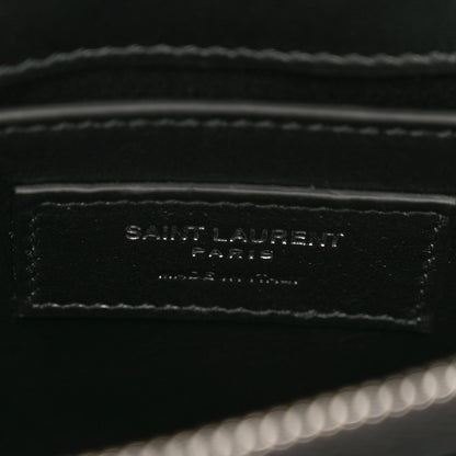 Saint Laurent Calfskin Y Quilted Monogram Small Loulou Chain Satchel Black 8 of 10