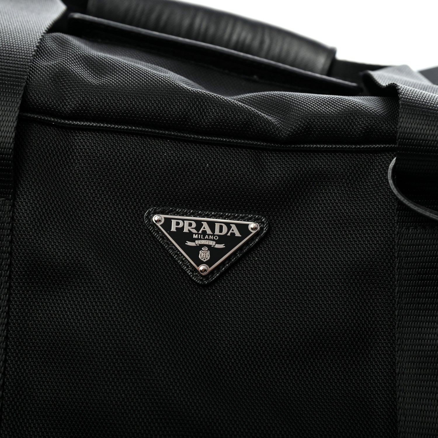 Prada Tessuto Nylon Duffel Bag Black 10 of 10