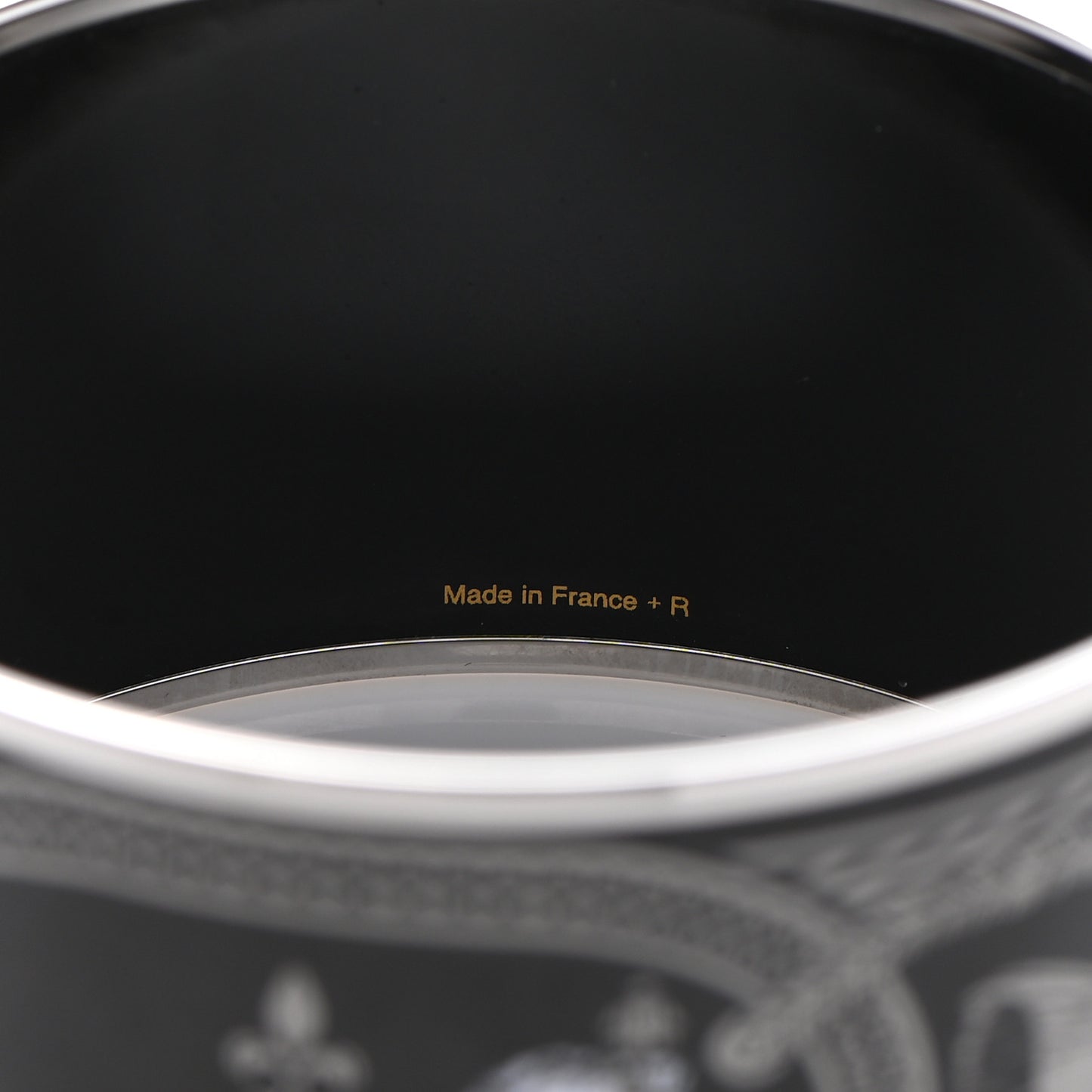 Enamel Printed Grand Apparat Extra Wide Bracelet 62 Black