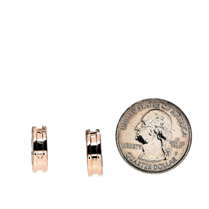 Bulgari 18K Rose Gold Small B.Zero1 Hoop Earrings 2 of 5