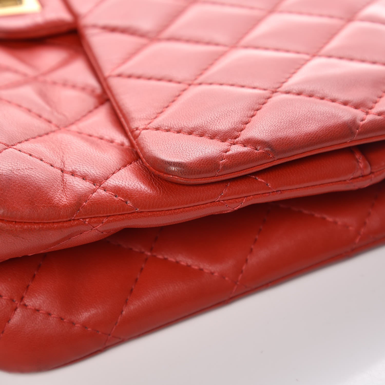Chanel Aged Calfskin Quilted 2.55 Reissue 227 Flap Red 10 of 20