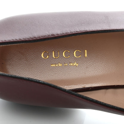 Gucci Malaga Kid Womens GG Marmont Loafers 35 Vintage Bordeaux 6 of 10