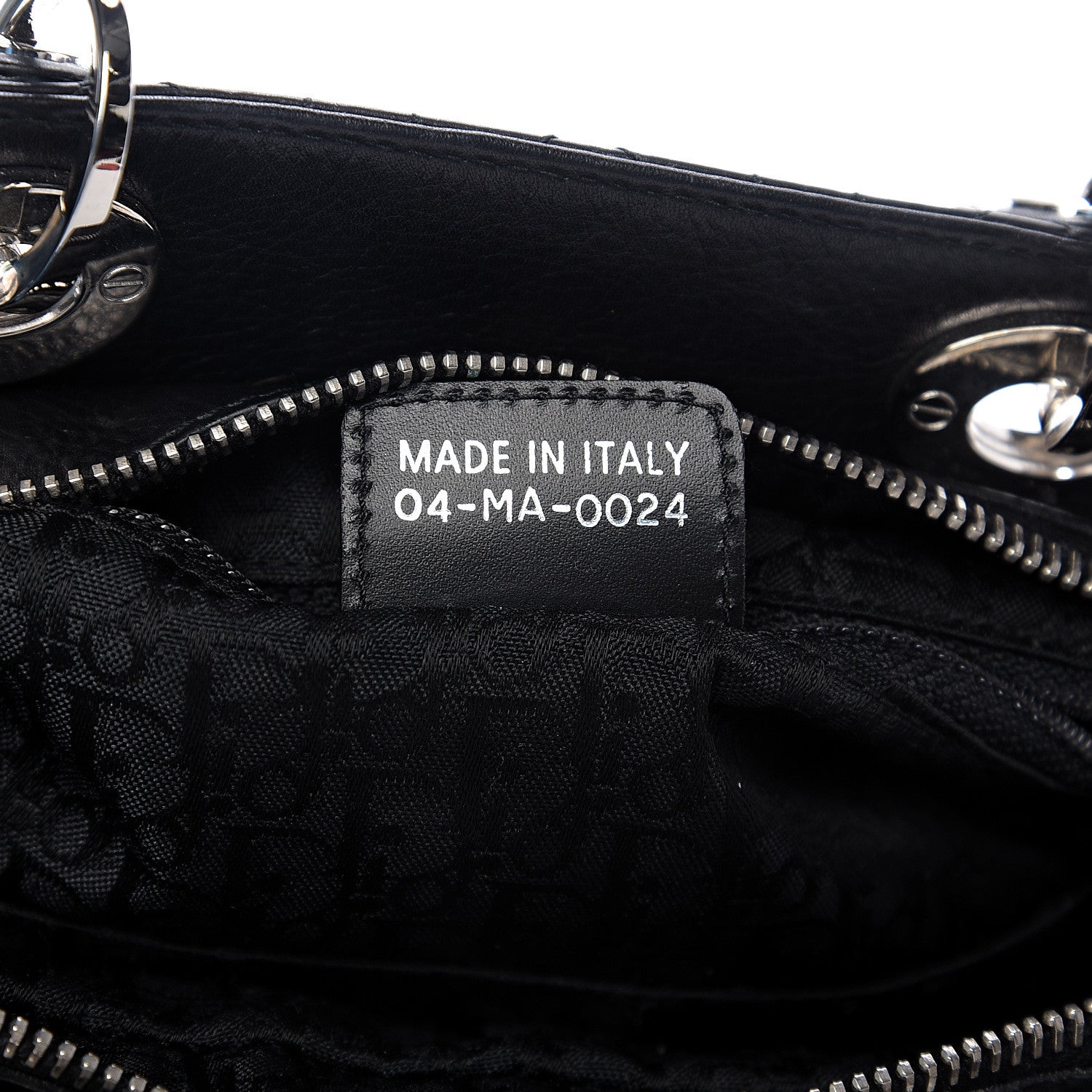 Christian Dior Calfskin Cannage Stitched Small Lady East West Lady Dior Black 6 of 9