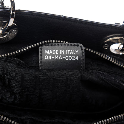 Christian Dior Calfskin Cannage Stitched Small Lady East West Lady Dior Black 6 of 9