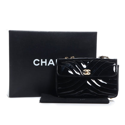Chanel Patent Small Chevron Single Flap Black 9 of 9