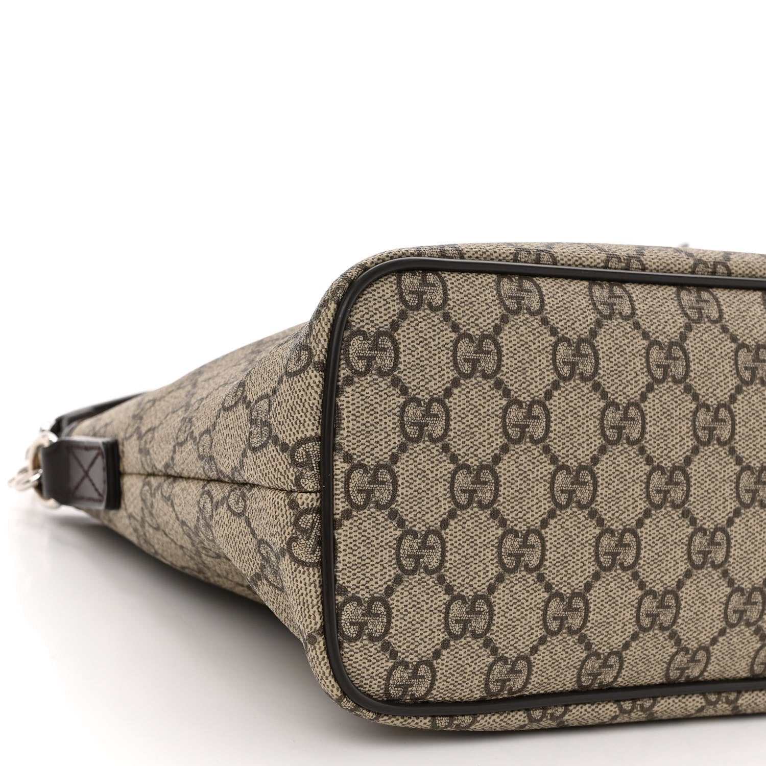 Gucci GG Supreme Monogram Small Zippered Tote Dark Brown 8 of 10