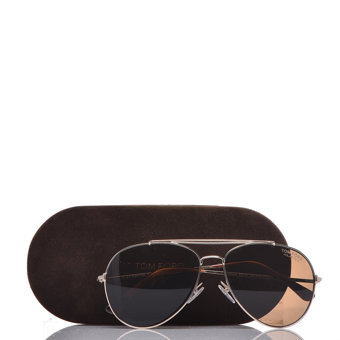 Indiana Aviator Sunglasses TF497 Brown Gold