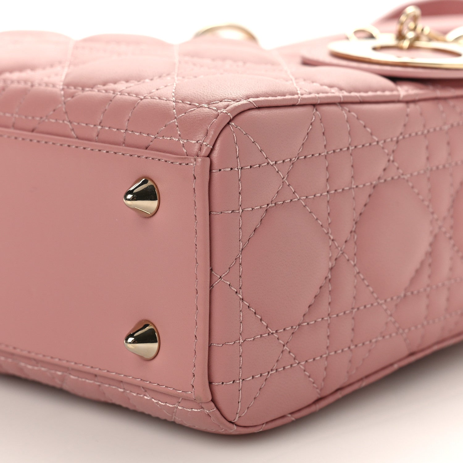 Christian Dior Lambskin Cannage Small My ABCDior Lady Dior Antique Pink 8 of 8