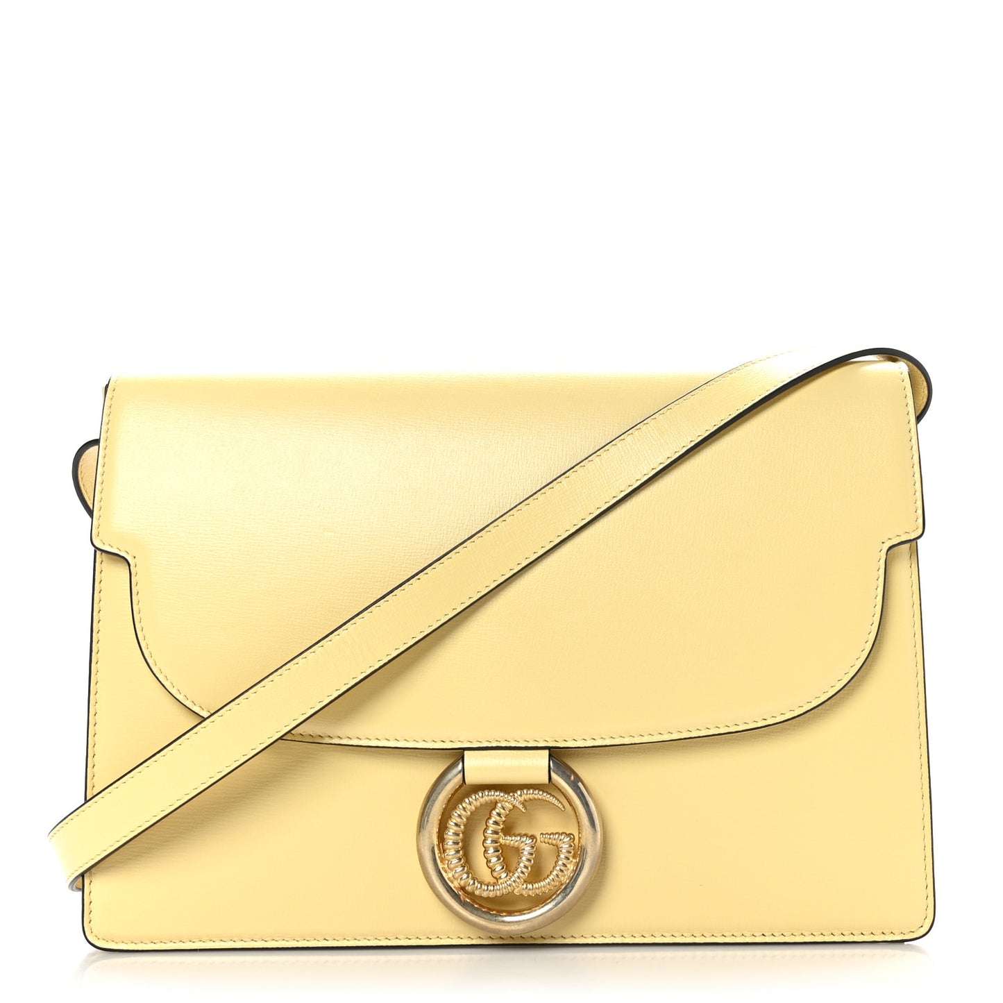 Textured Calfskin Medium Torchon GG Ring Shoulder Bag Butter