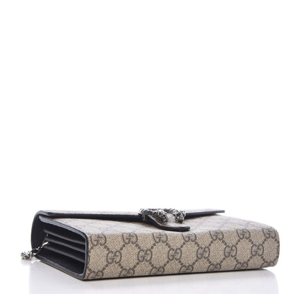 Gucci GG Supreme Monogram Mini Dionysus Chain Wallet Beige Black 4 of 7