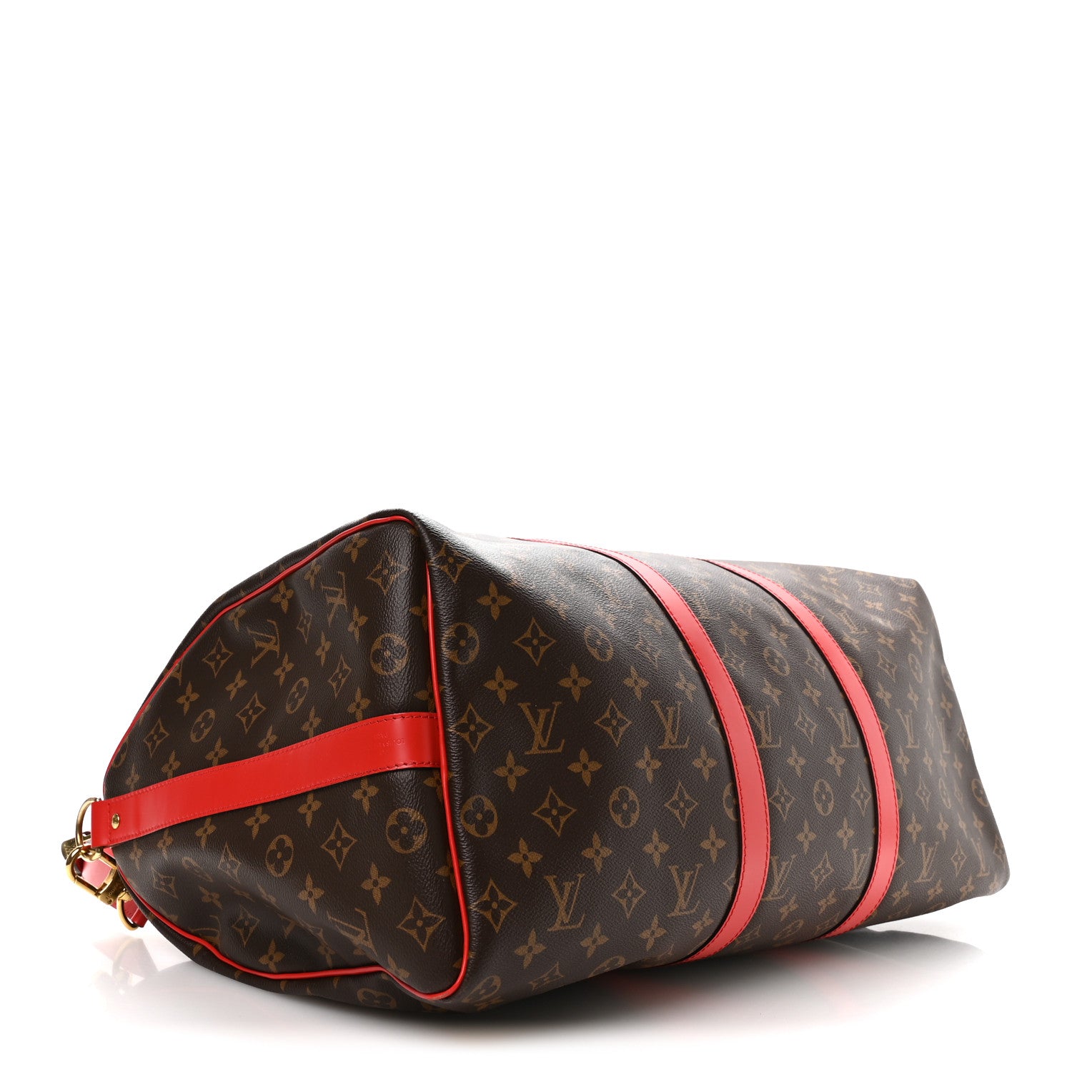 Louis Vuitton Calfskin Monogram Keepall Bandouliere 50 Coquelicot 3 of 8