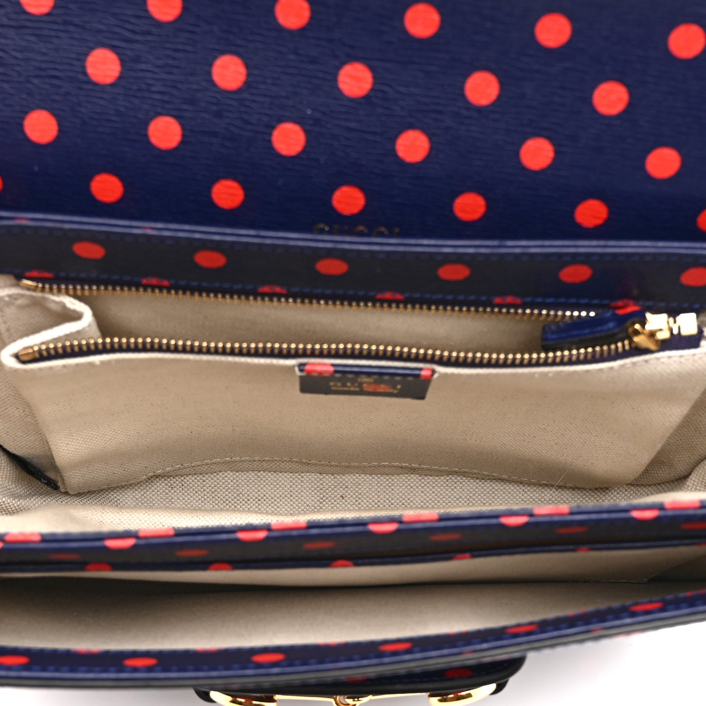 Shangai Calfskin Polka Dot Horsebit 1955 Shoulder Bag Blue Orange