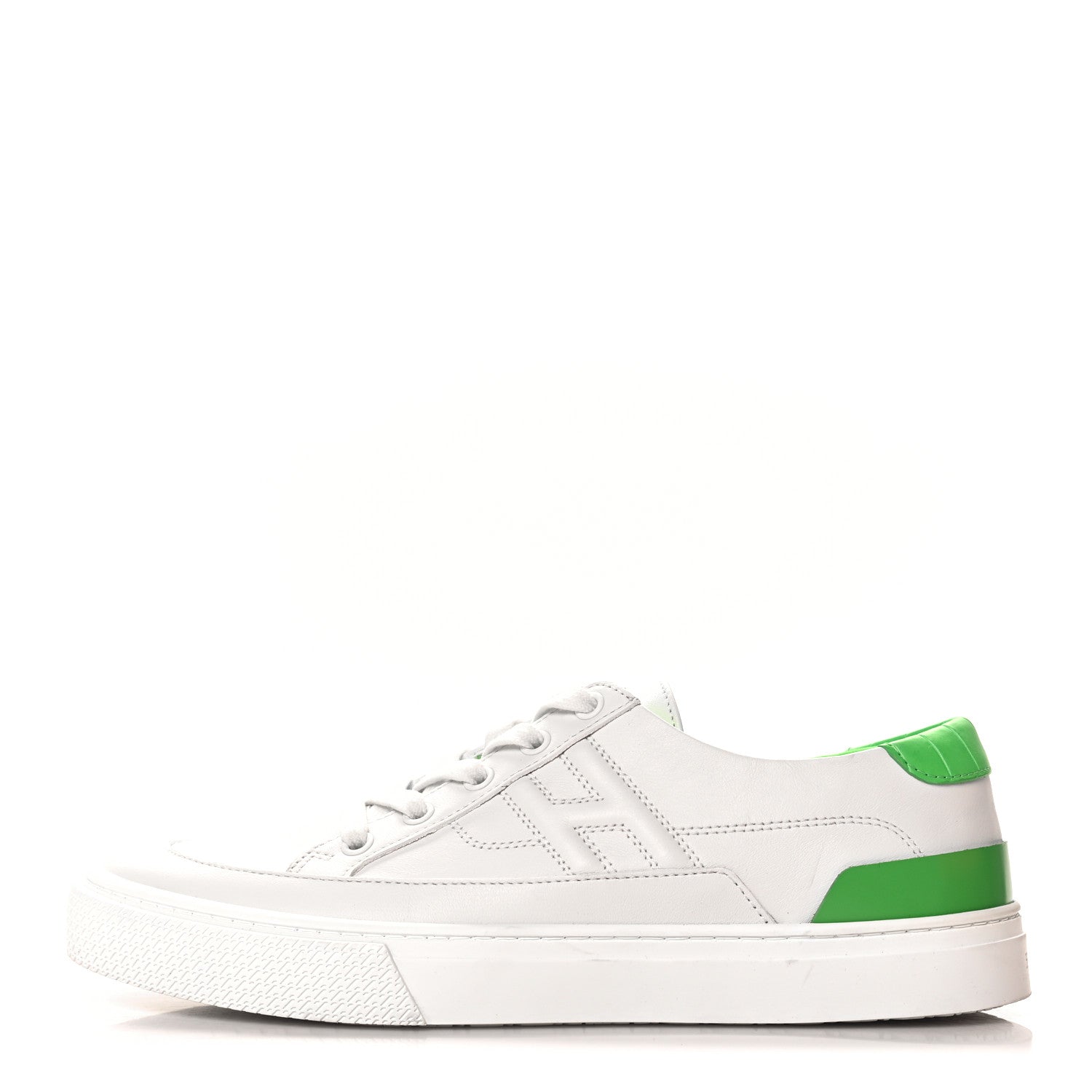 Hermes Crocodile Calfskin Deep Sneakers 40 White Vert Jade 1 of 10