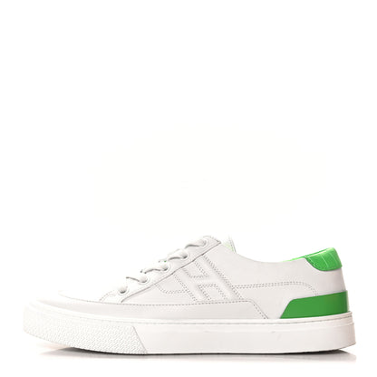 Hermes Crocodile Calfskin Deep Sneakers 40 White Vert Jade 1 of 10