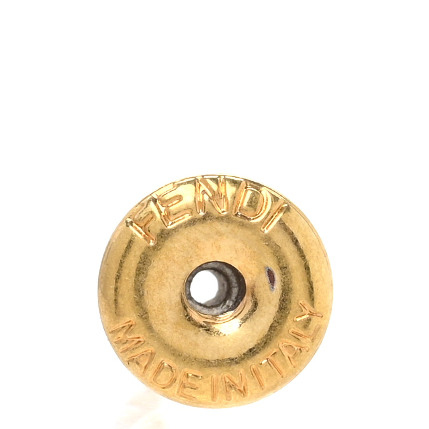 Fendi Metal Signature Earrings Gold 4 of 6
