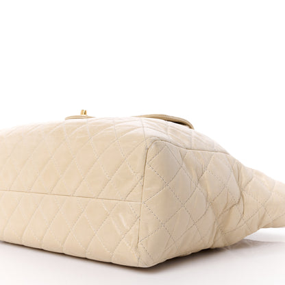 Chanel Glazed Calfskin Quilted Large Front Pocket Tote Beige 13 of 14