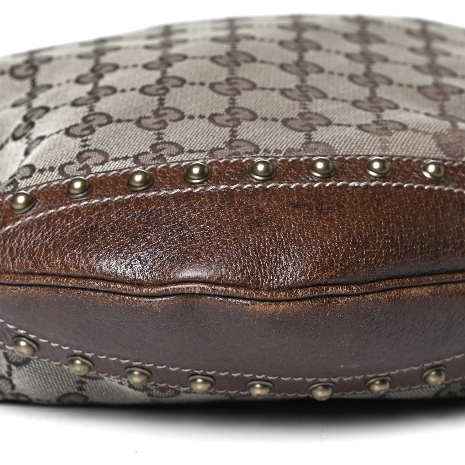 Gucci Monogram Pelham Studded Shoulder Bag Ebony 7 of 10