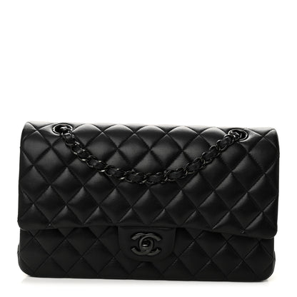 Chanel Lambskin Quilted Medium Double Flap So Black 1 of 11
