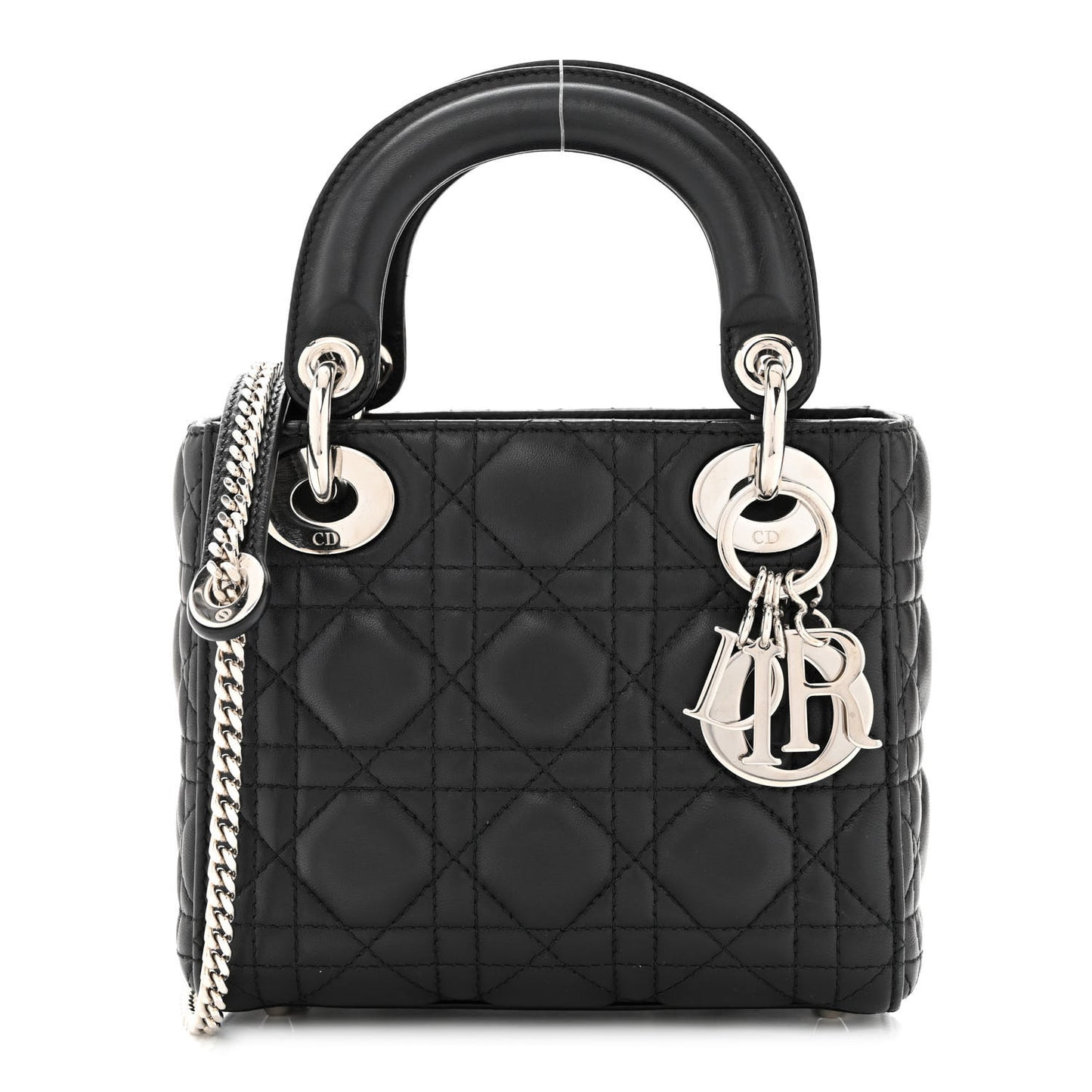 Lambskin Cannage Mini Lady Dior Black
