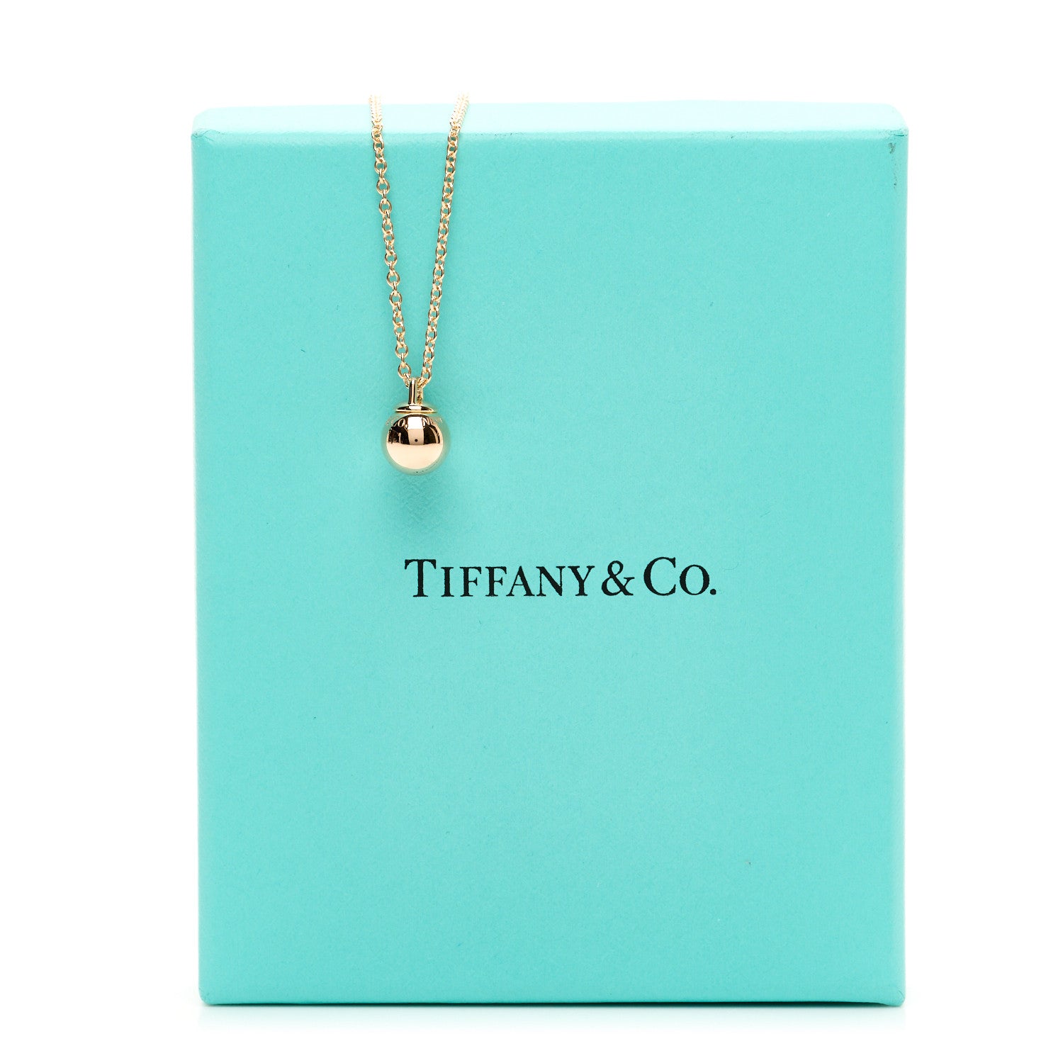 Tiffany 18K Rose Gold 8mm HardWear Ball Pendant Necklace 1701801
