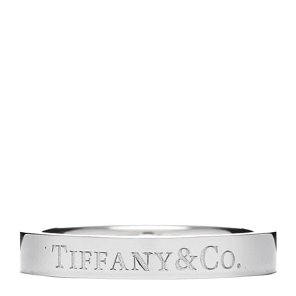 Tiffany Platinum Logo Band Ring 48 4.5 1 of 4
